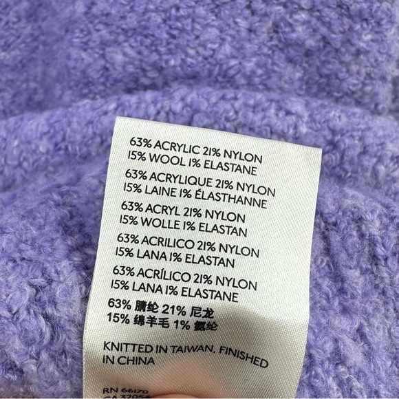 Free People Moira Slouchy Tunic Sweater Lavender Size Large - Picture 7 of 8